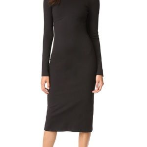 Antonio Berardi Black Midi Stretch Crepe Dress